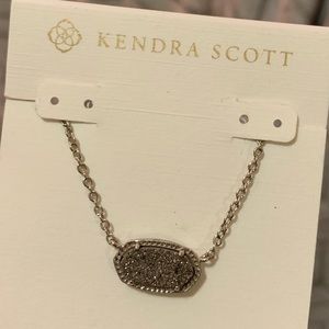 Kendra Scott Necklace Silver with Grey Stone